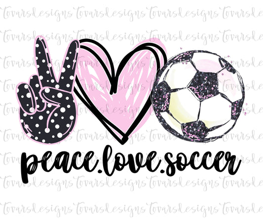 Peace Love Soccer Sublimation Download, Soccer PNG, Instant Download Sublimation Download, Watercolor Soccer Ball Sublimation, Pink Soccer