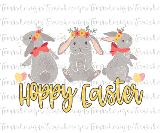Hoppy Easter bunny png download, Easter bunny sublimation png, bunny Easter design, watercolor Easter sublimation png, Hoppy Easter Bunny