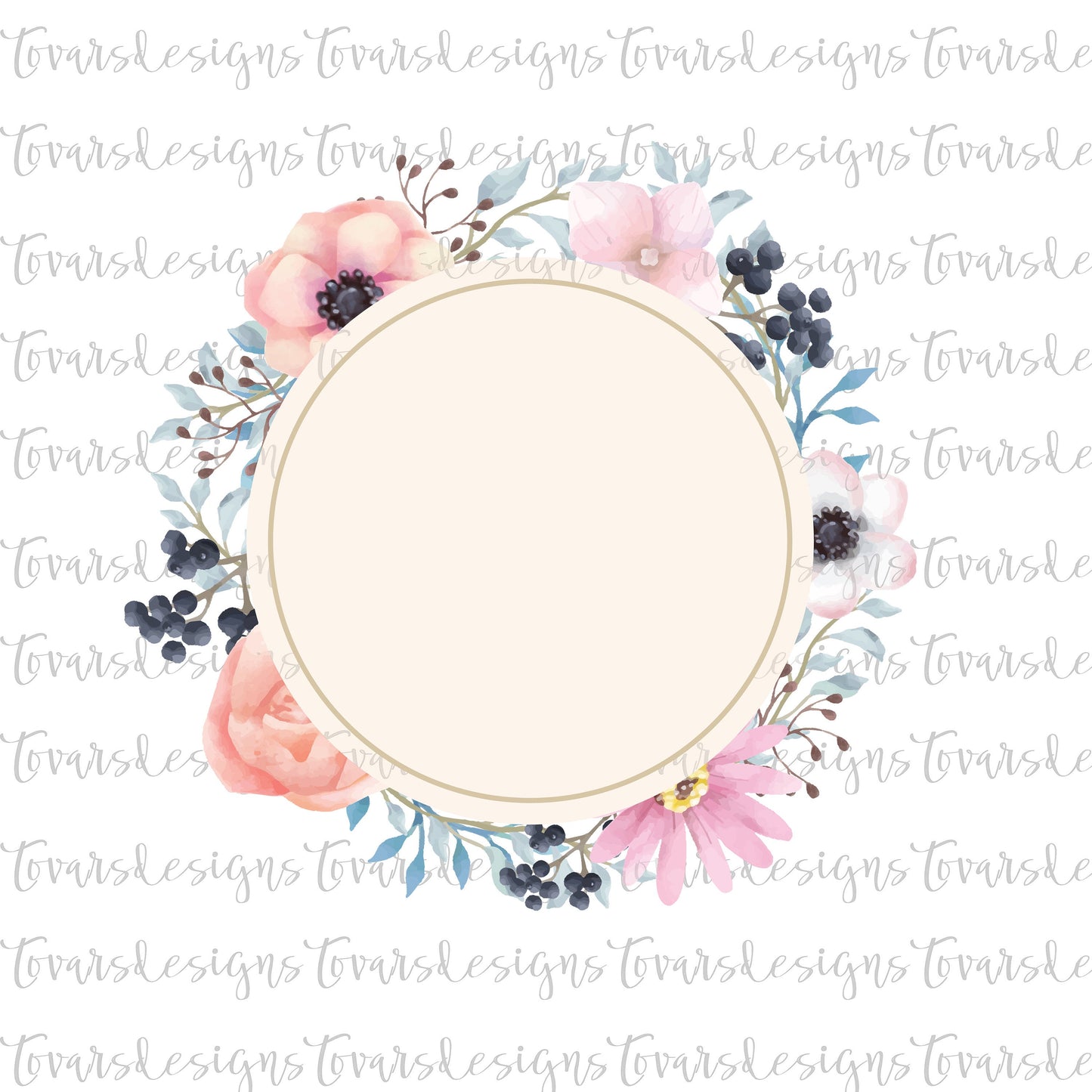 Floral Frame Sublimation Design, Floral Frame Png Download, Flower Frame Instant Download, Flower Sublimation Digital Download, Flower png