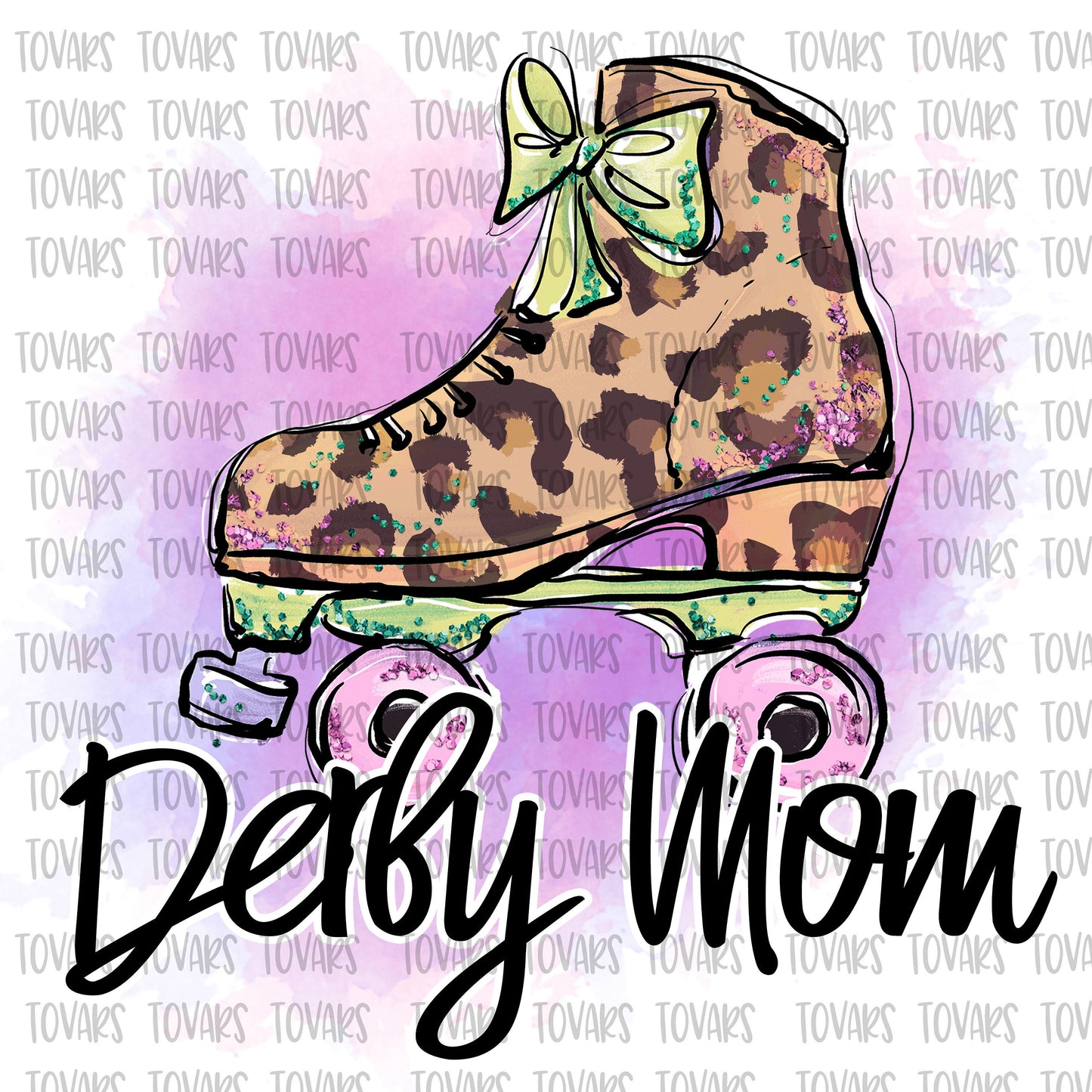 Derby Mom Roller Blading Sublimation Download, Derby Mom PNG File Instant Download Sublimation Download watercolor Derby Mom Roller Blade