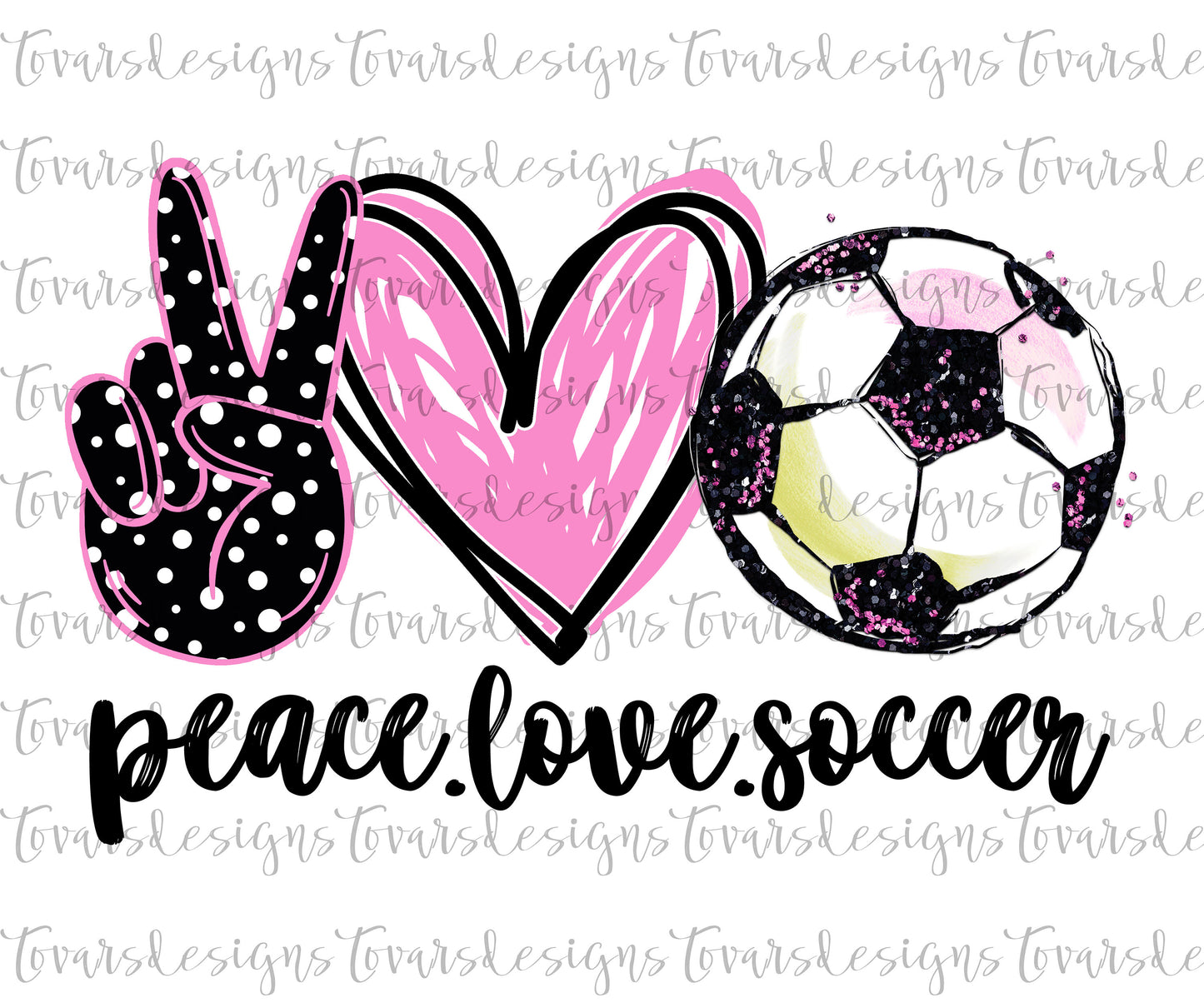 Peace Love Soccer Sublimation Download, Soccer PNG, Instant Download Sublimation Download, Watercolor Soccer Ball Sublimation, Pink Soccer