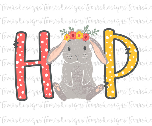 Easter bunny Hop png download, Easter bunny sublimation png, bunny Easter design, watercolor Easter sublimation png, HOP Easter Bunny