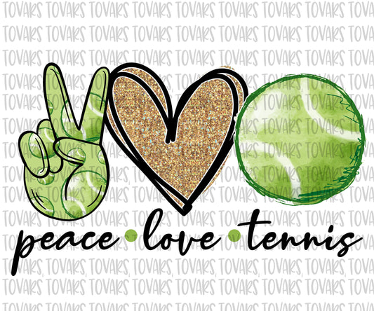Peace love tennis Sublimation Png Digital Download, tennis Png, tennis glitter print PNG, Peace Love tennis png file, tennis sublimation png