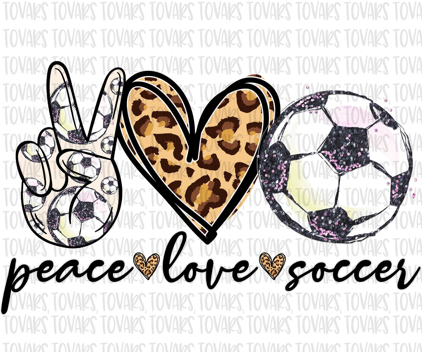 Peace Love Soccer Sublimation Download, Soccer PNG, Instant Download Sublimation Download, Watercolor Soccer Ball Sublimation leopard Soccer