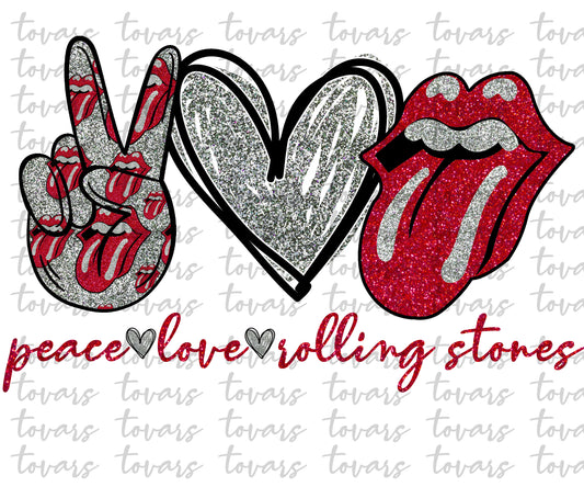 Peace love designs Sublimation Png Digital Download, Rock and Roll design Png, Rock and Roll design sublimation design