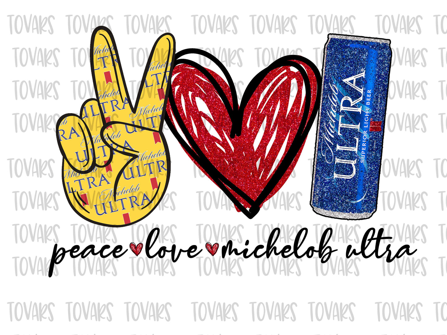 Peace love Michelob Ultra Beer Sublimation Png Digital Download, Michelob Ultra Beer Png, Beer sublimation PNG, peace love beer design