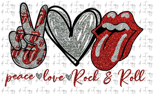 Peace love designs Sublimation Png Digital Download, Rock and Roll design Png, Rock and Roll design sublimation design
