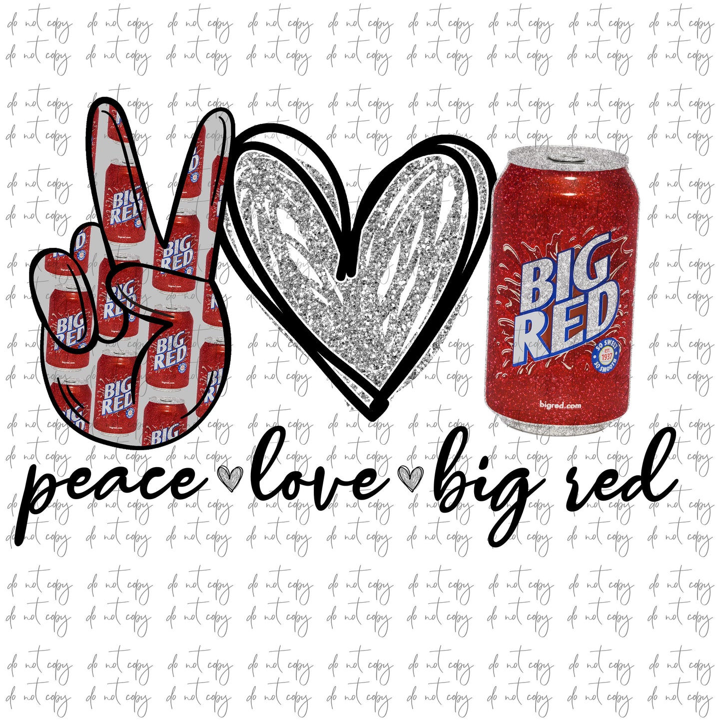 Peace love Big Red Drink Sublimation Png Digital Download, Drink Soda Design, Soda Sublimation design Drinks Design PNG FILE