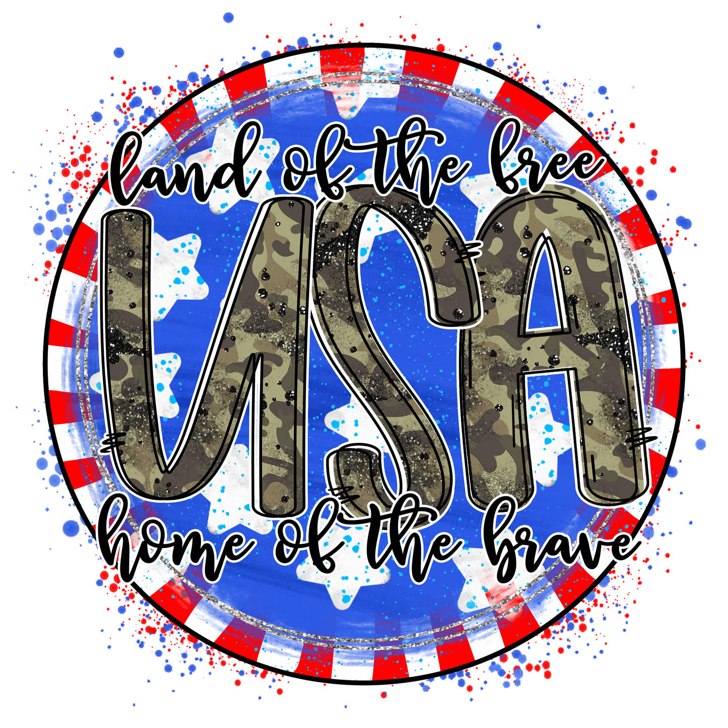 Land of the Free home of the brave Camo 4th of July Sublimation Download, fourth of July Png File, Freedom Patriotic Sublimation download