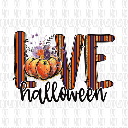 Love Halloween, Sublimation design, halloween pumpkin sublimation, dtg printing, halloween sublimation, pumpkin sublimation, pumpkin design