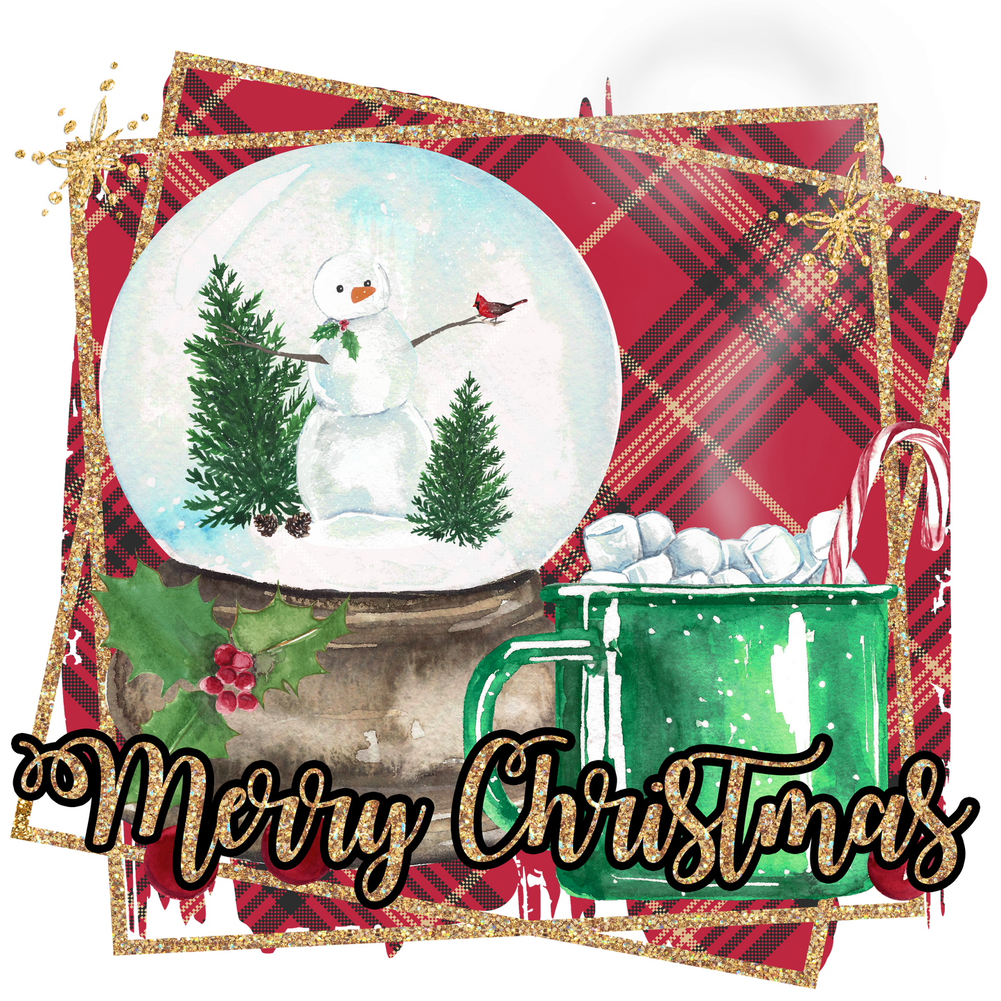 Merry Christmas Globe snowman hot cocoa Sublimation Png Digital Download, christmas sublimation snowman leopard print trees christmas design