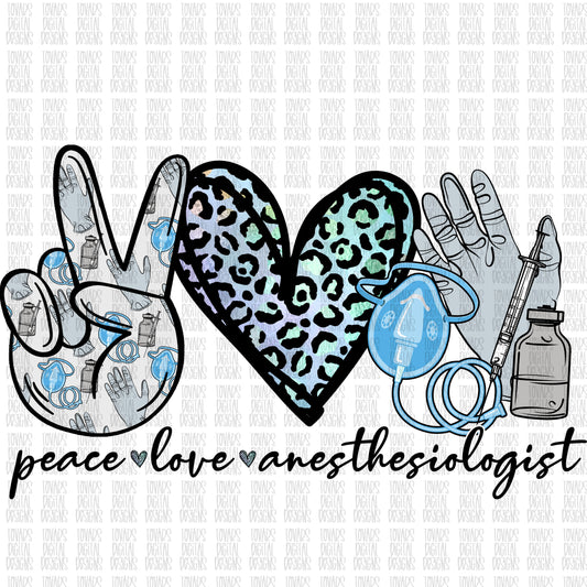 Peace Love anesthesiologist Sublimation Download, anesthesiologist PNG, Instant Download nursing sublimation, anesthesiologist Sublimation