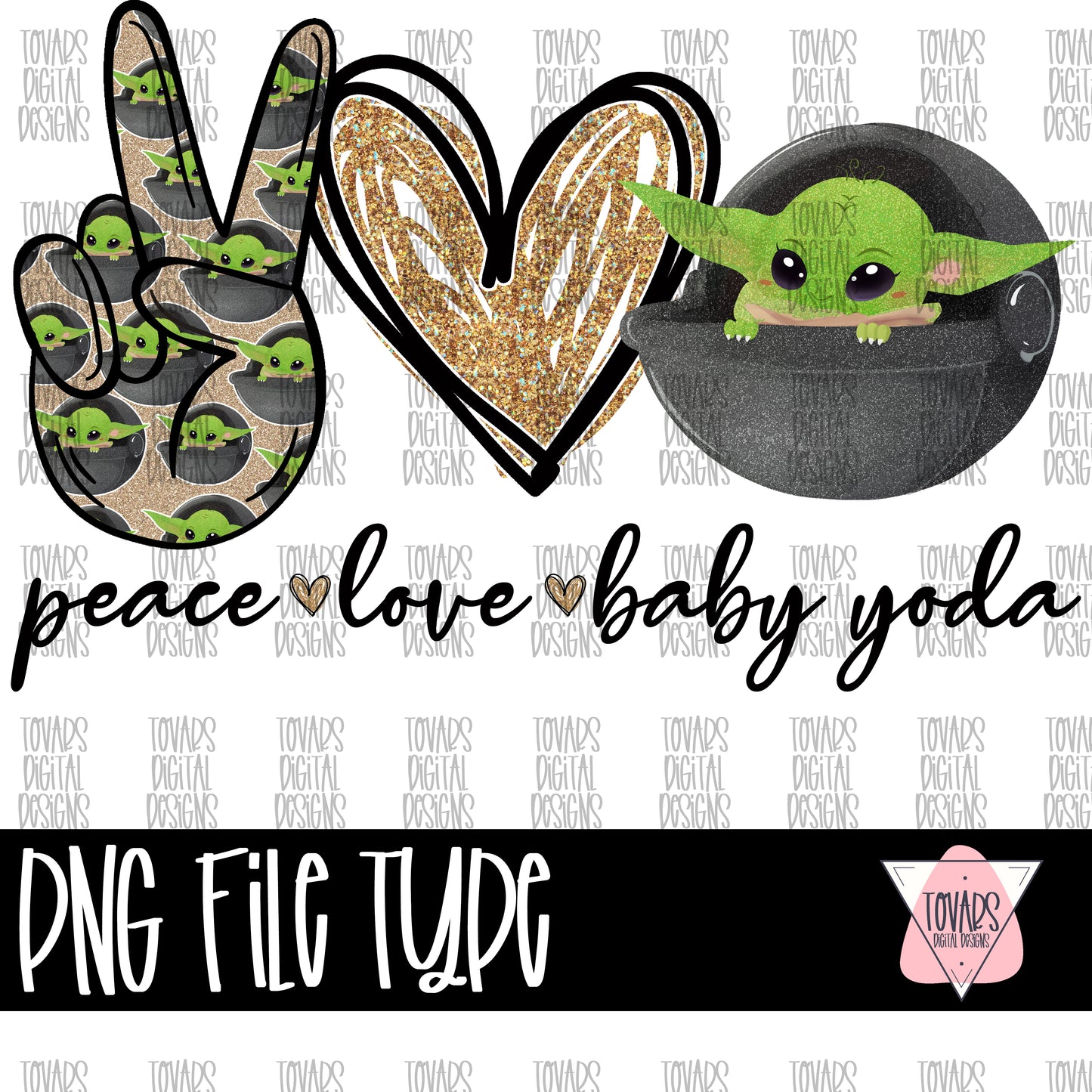 Peace love baby  PNG FILE