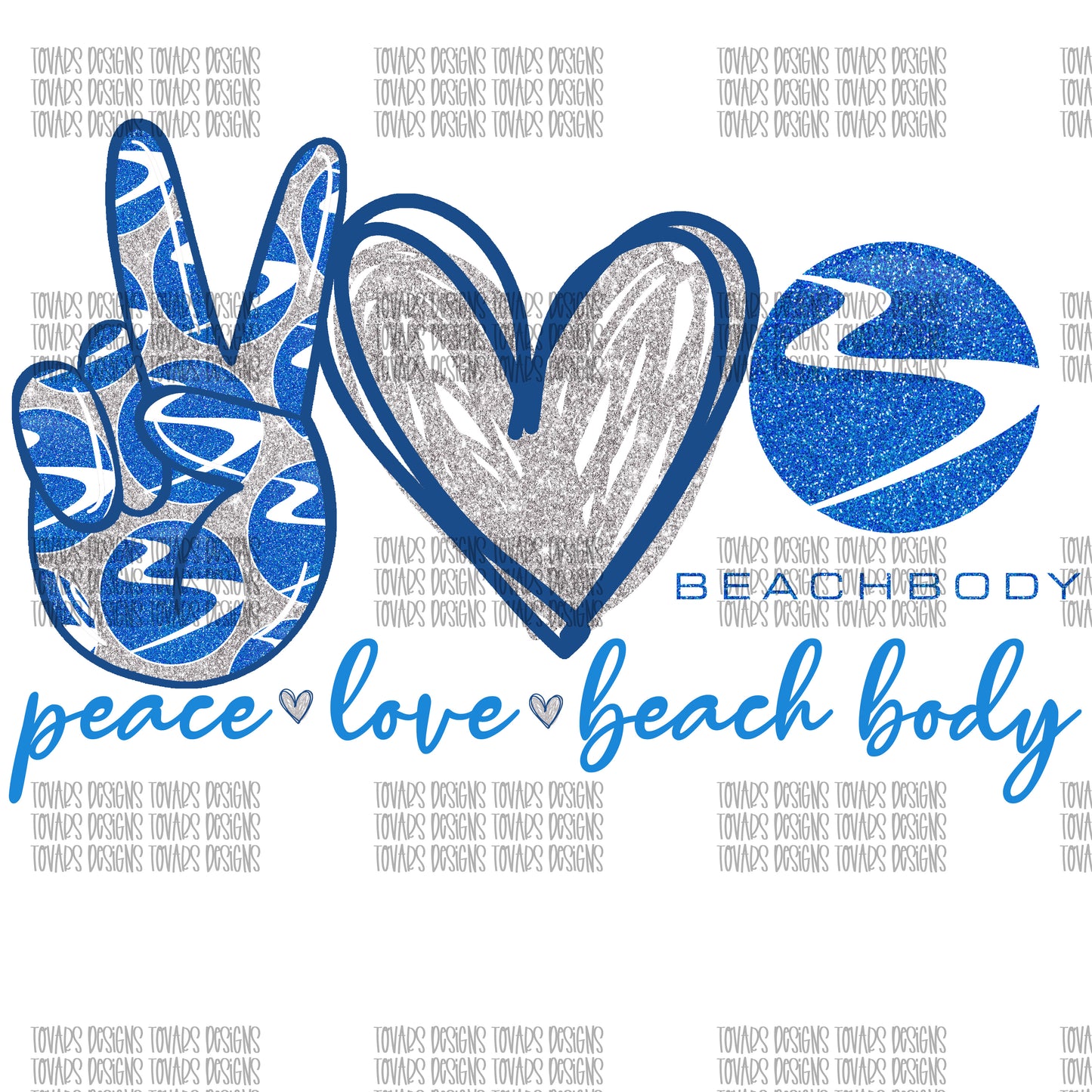 Peace love beachbody PNG FILE