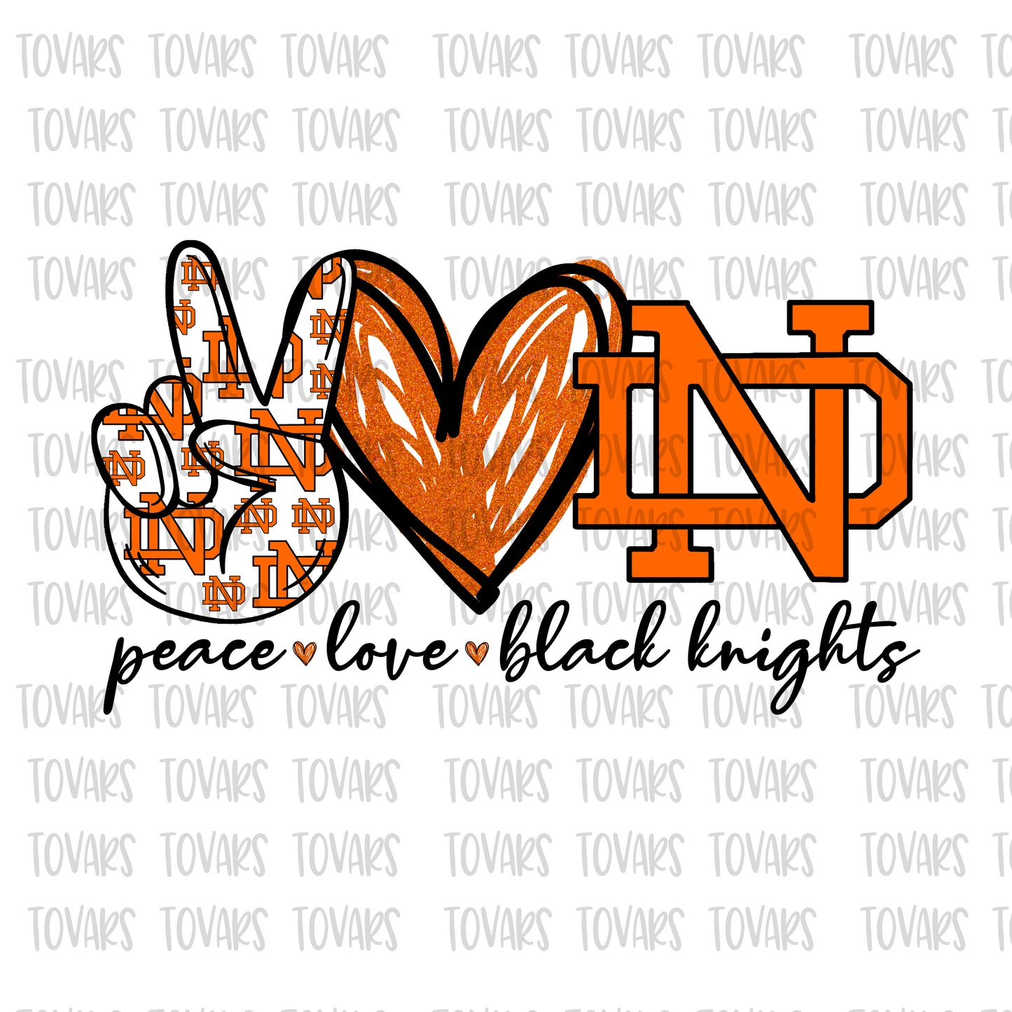 Peace love black knights png file