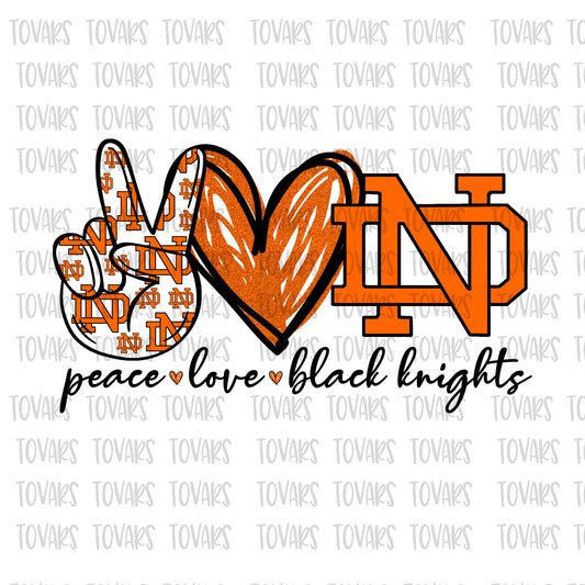 Peace love black knights png file