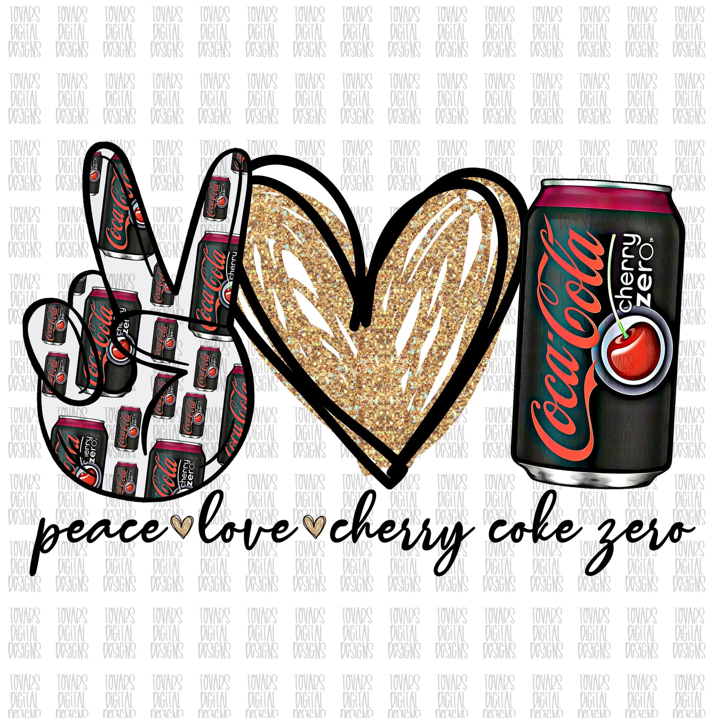 Peace love Cherry Coke Zero