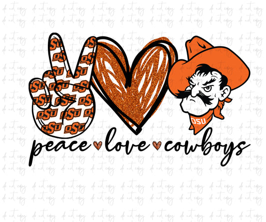 Peace love cowboys oklahoma