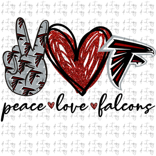 peace love falcons football