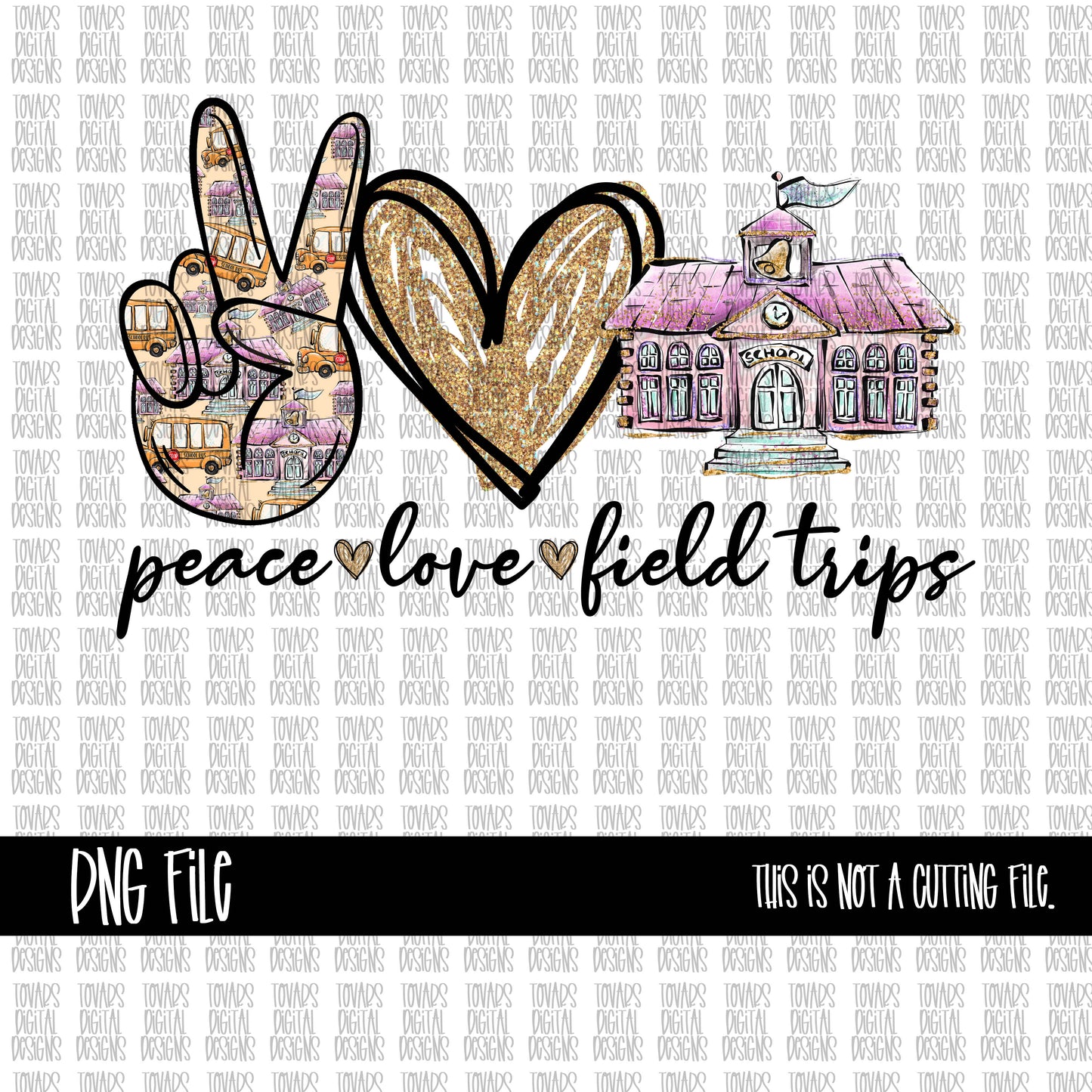 peace love field trips school png file