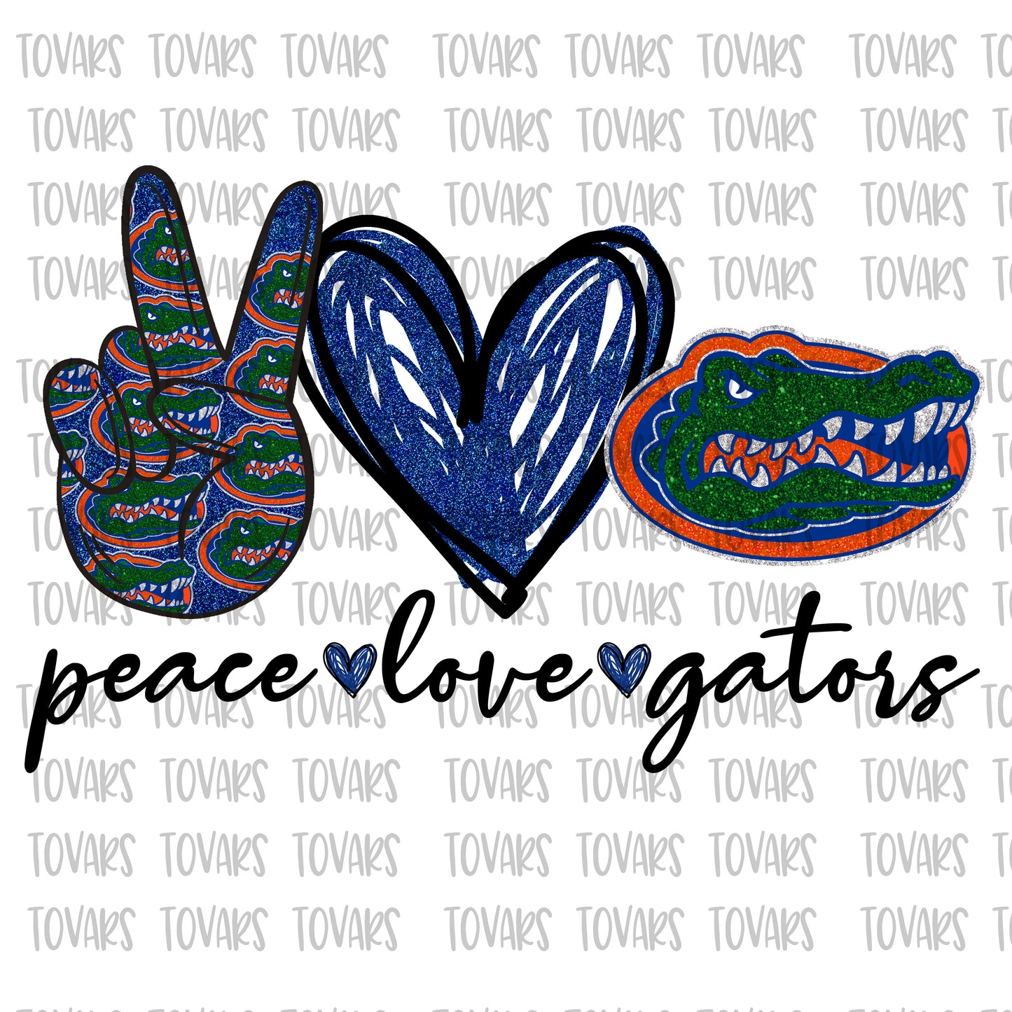 Peace love Gators, Florida Gators design png file only