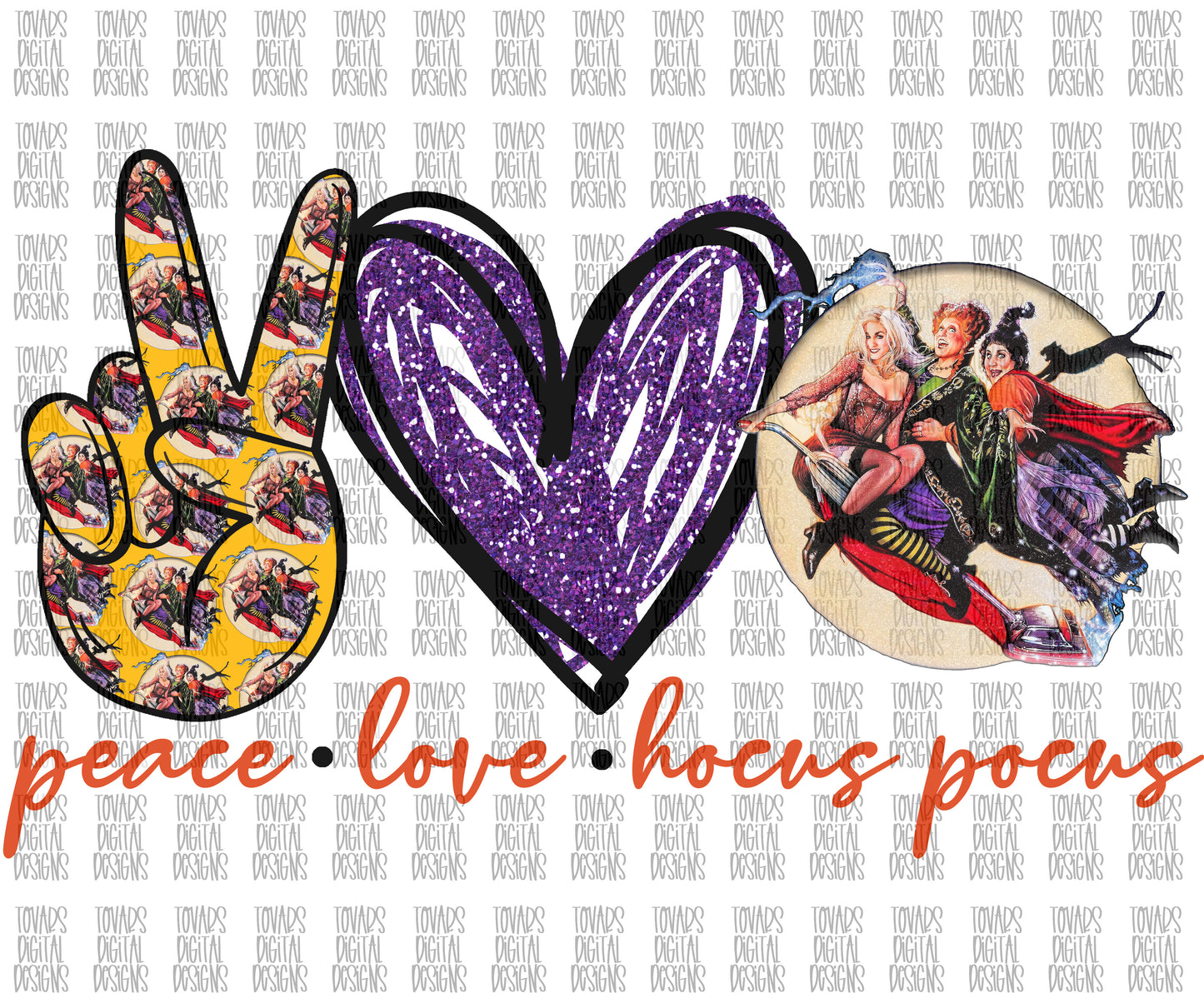 Peace love Hocus Pocus PNG FILE