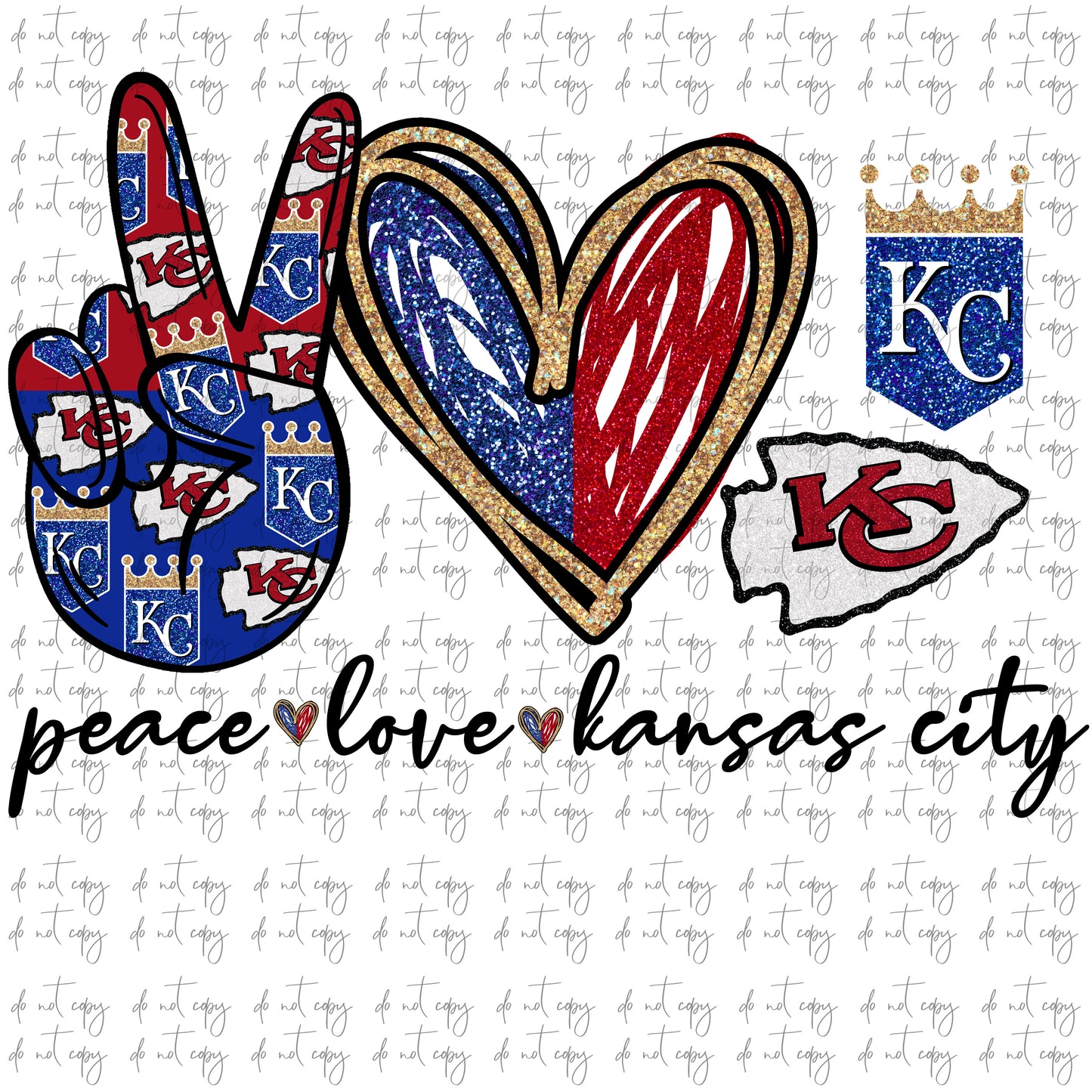 Peace love Kansas City PNG FILE