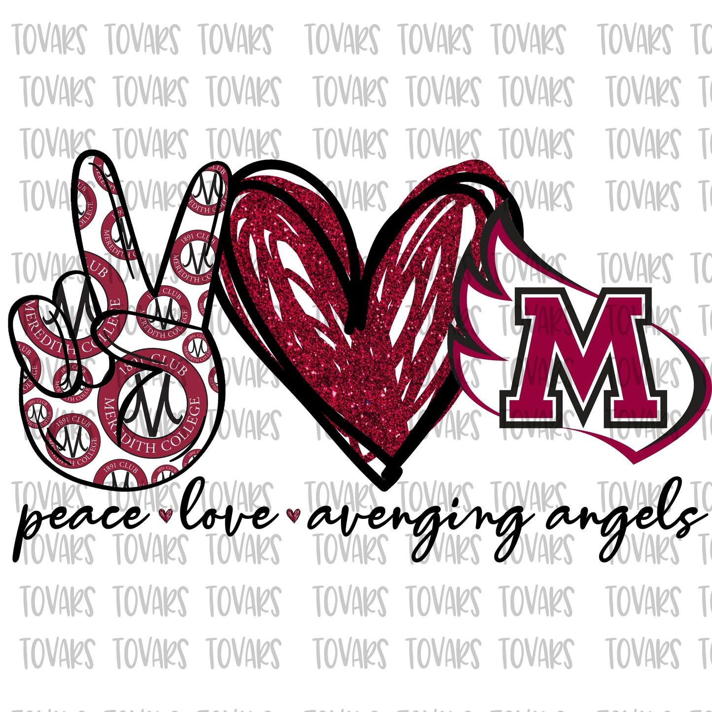 Peace love Avenging Angels Meredith College PNG FILE
