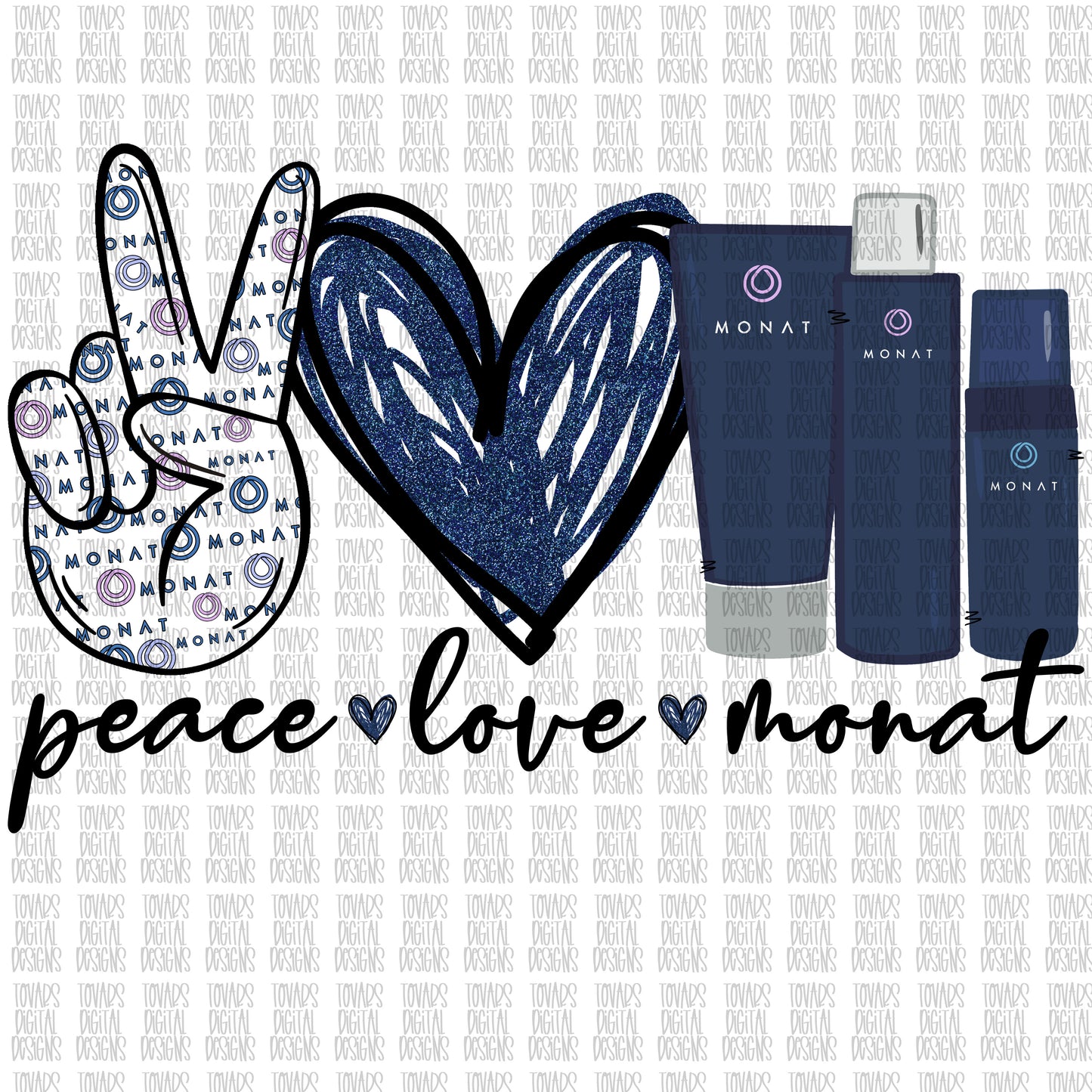 Peace love Monat PNG FILE