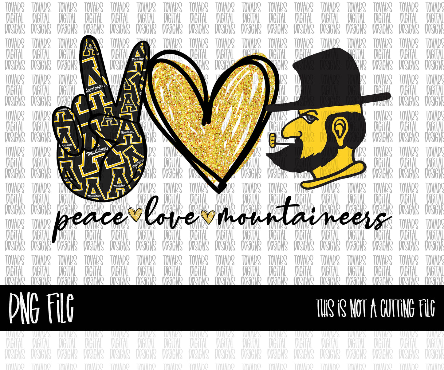 Peace love Mountaineers PNG FILE
