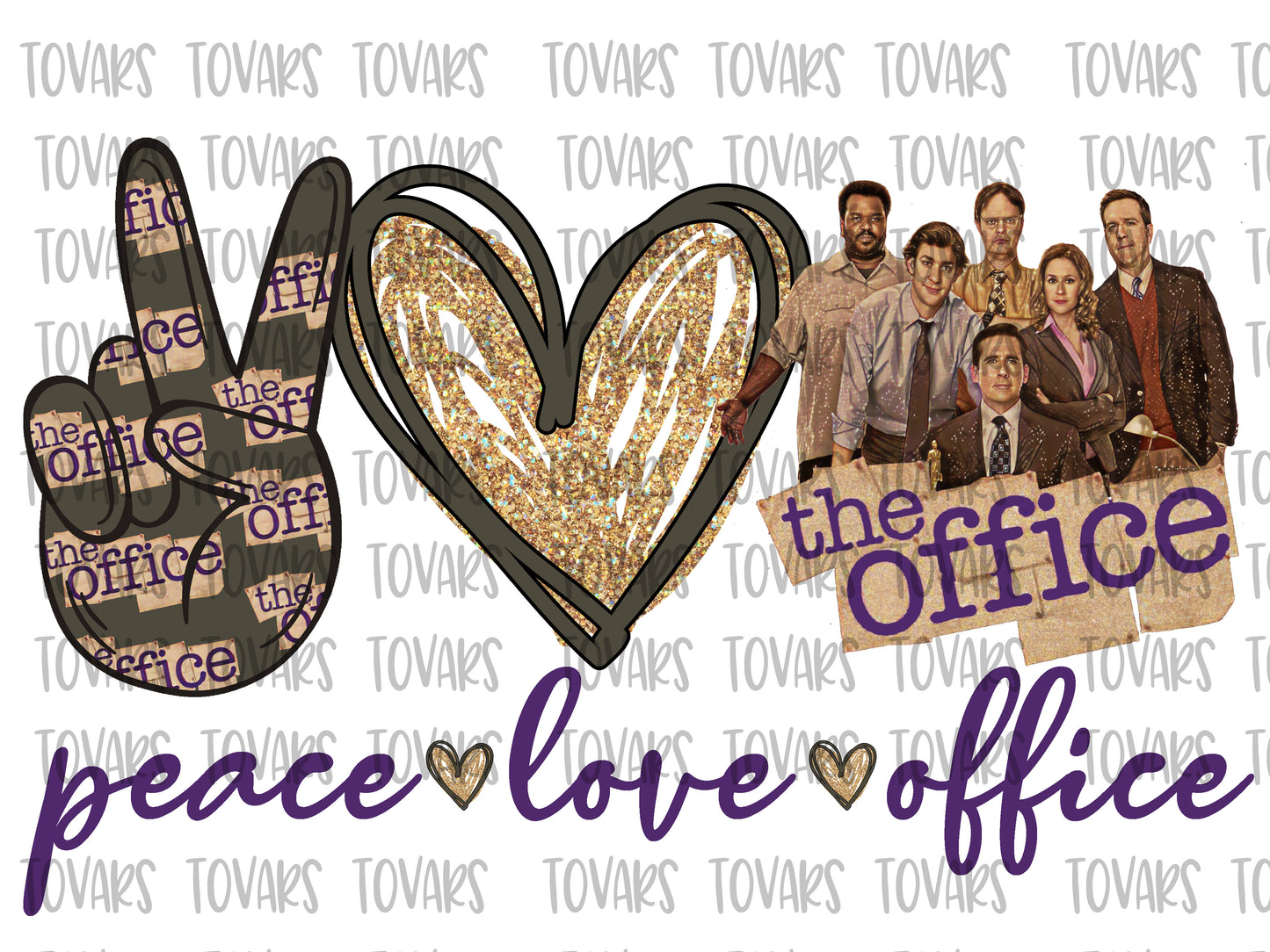 Peace love Office PNG File Digital Download