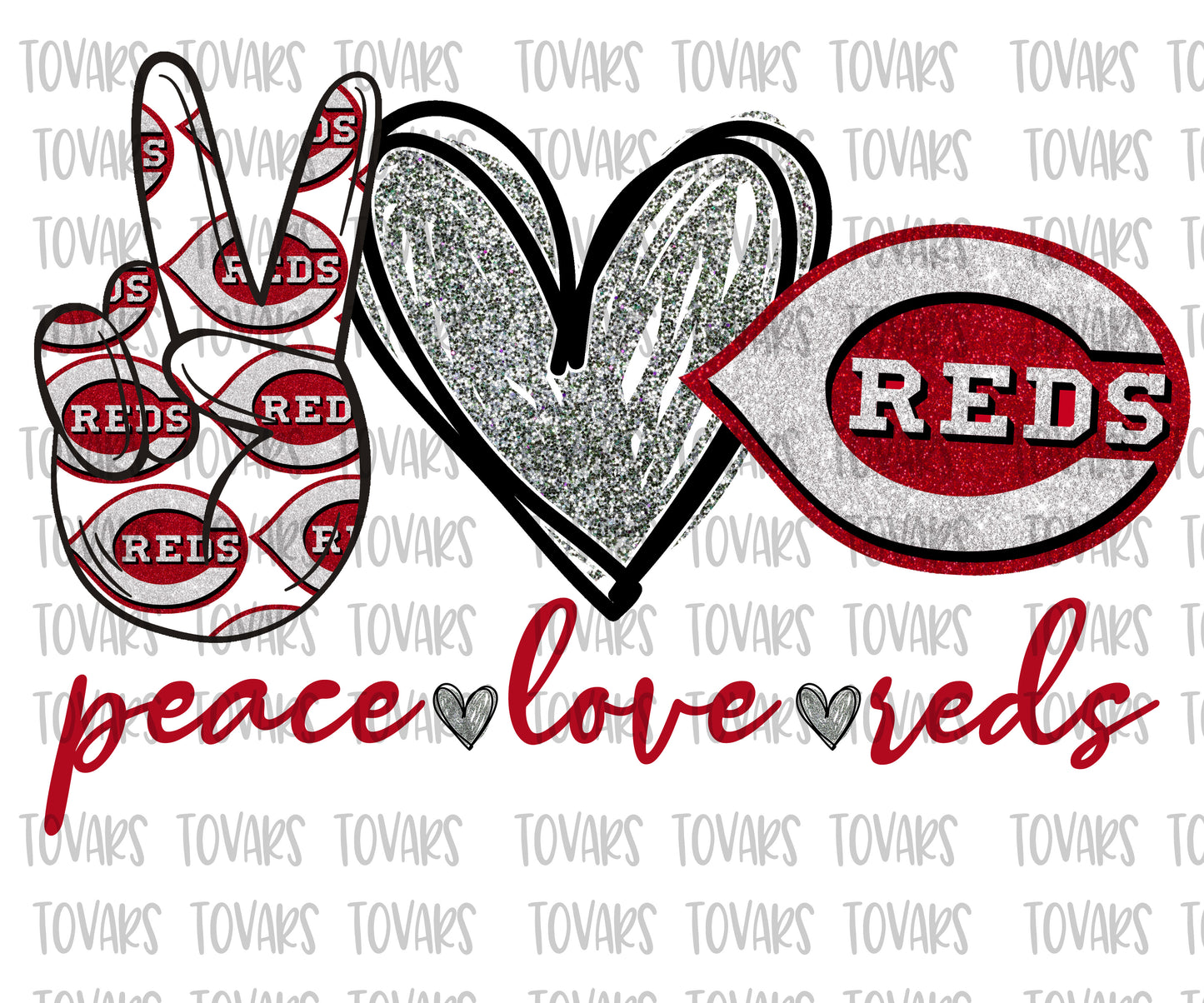 Peace Love Baseball Sublimation Design