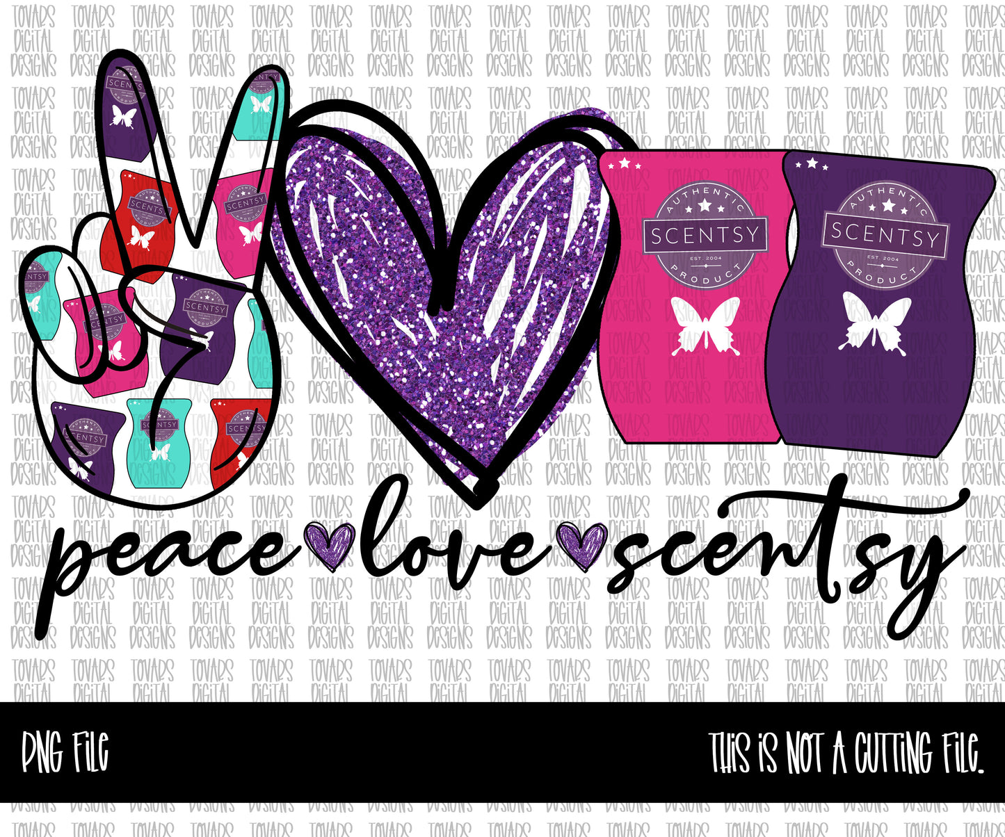 Peace Love Scentsy PNG FILE