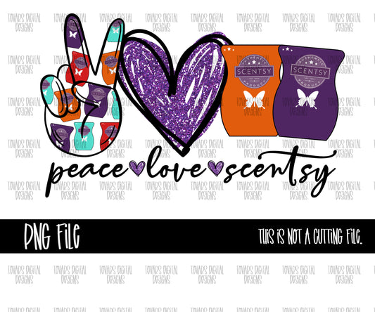 Copy of Peace Love Scentsy PNG FILE