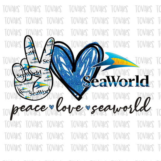 Peace love Seaworld png file