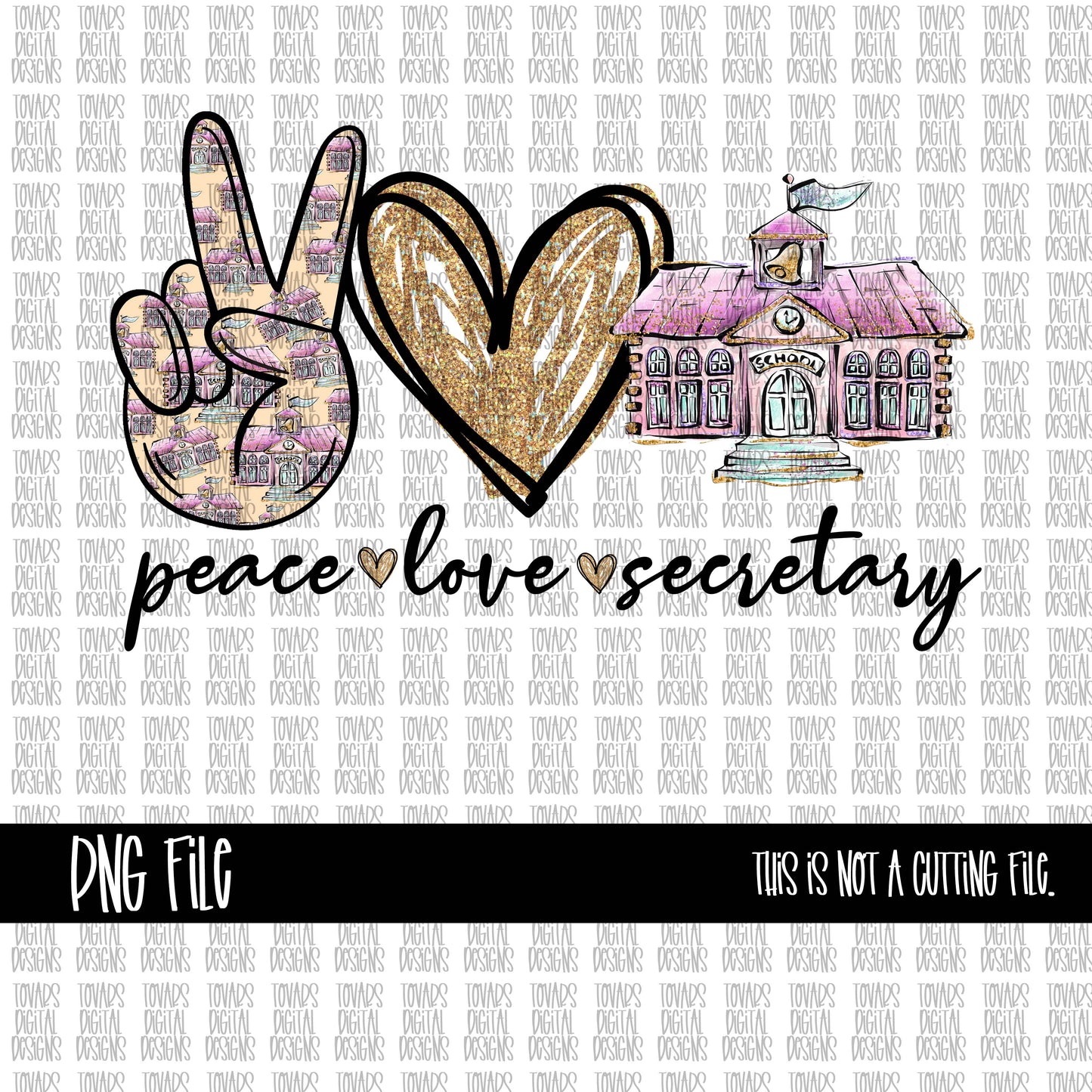 Peace Love secretary PNG FIle School