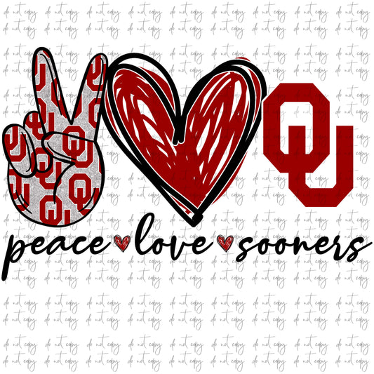 Peace love sooners png file