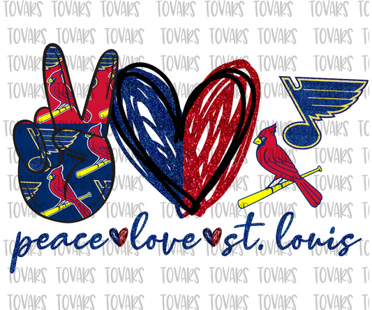 Peace love St Louis PNG File Cardinals Blues