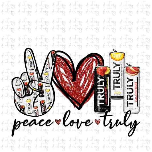 Peace love truly sublimation png instant download
