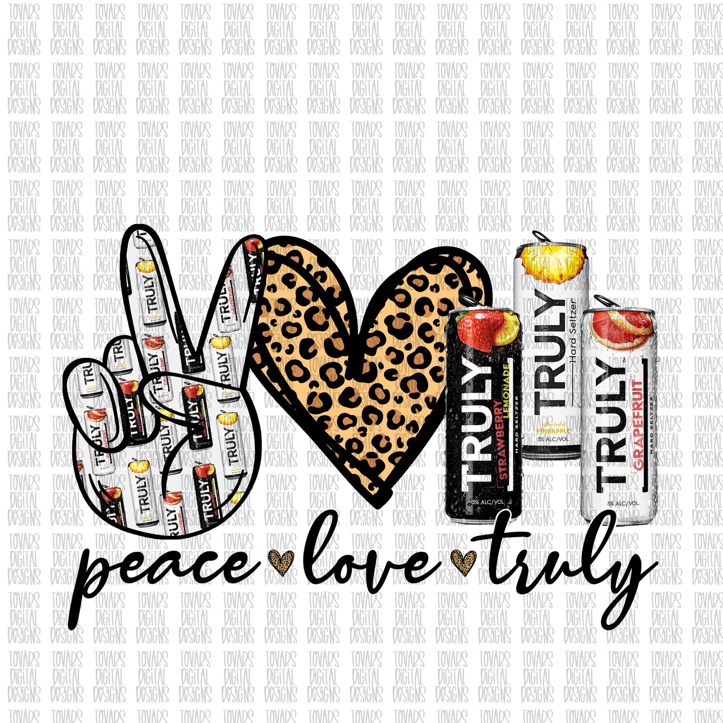 Peace love truly sublimation png instant download