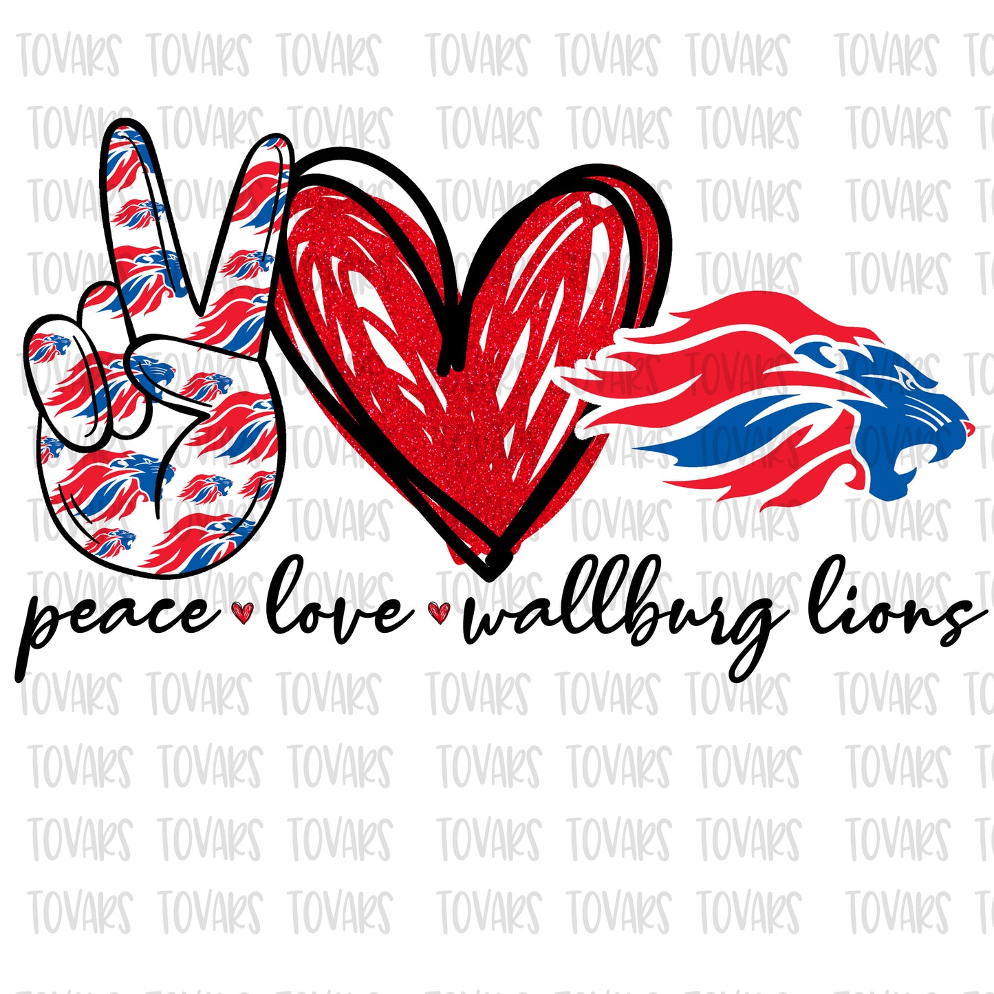 Peace love wallburg lions png