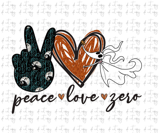 Peace love zero nightmare before christmas png file