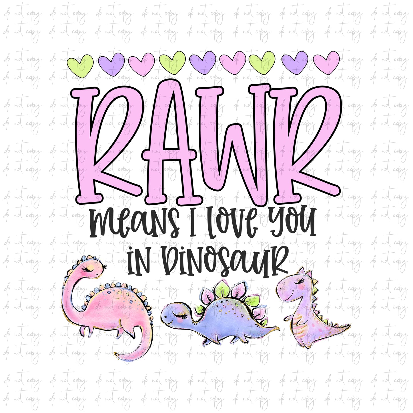 Rawr Means I love you in dinosaur Valentines Day pink purple dinosaurs Background Sublimation Download, Valentine's Day dinosaurs Valentines