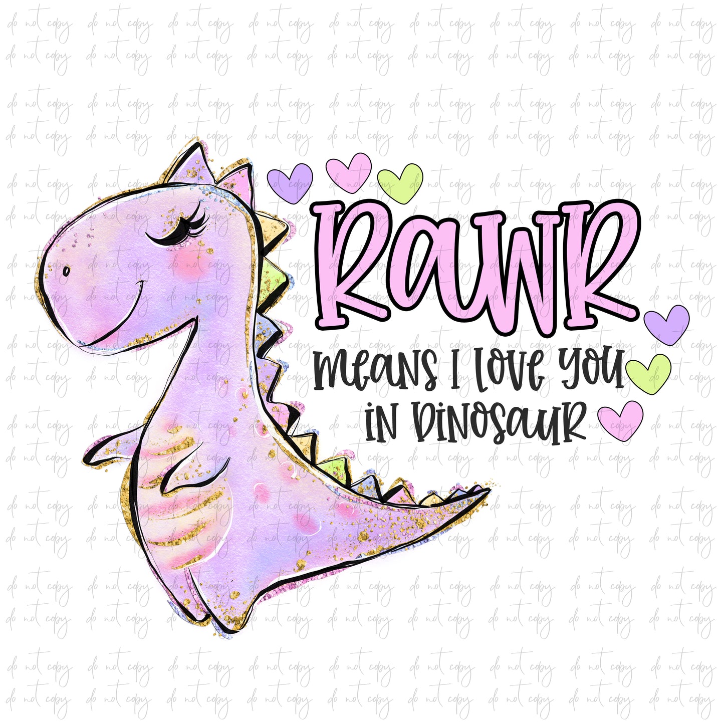 Rawr Means I love you in dinosaur Valentines Day pink purple dinosaurs Background Sublimation Download, Valentine's Day dinosaurs Valentines