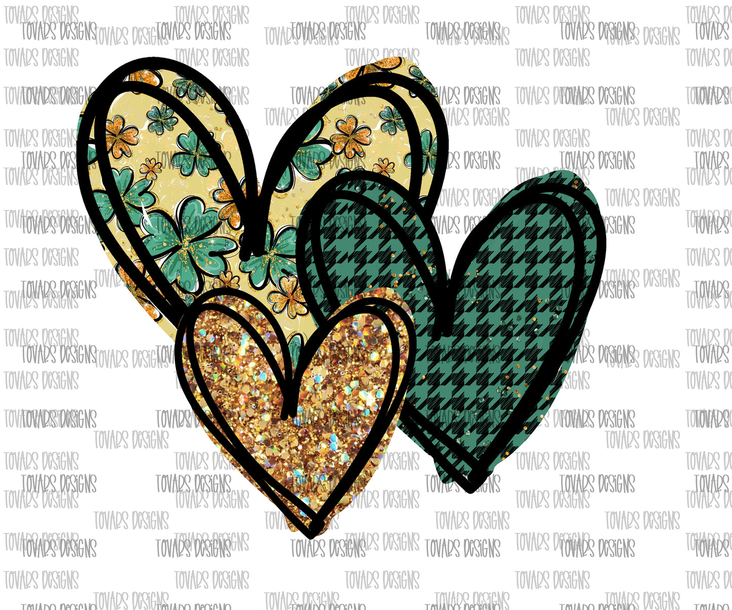 St Patricks Day Hearts Sublimation Download, Glitter Print Hearts Patricks Day Png, Patricks day printable hearts, Glitter  hearts png