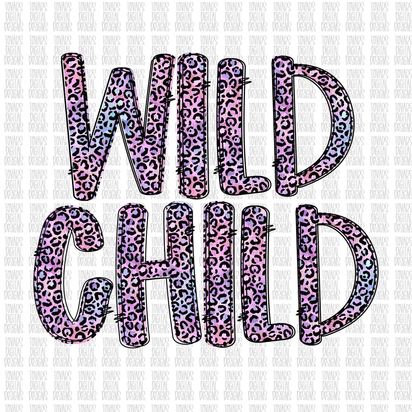 Wild Child cheetah print Sublimation Download, Wild Child cheetah PNG File Instant Download, Wild Child cheetah Sublimation